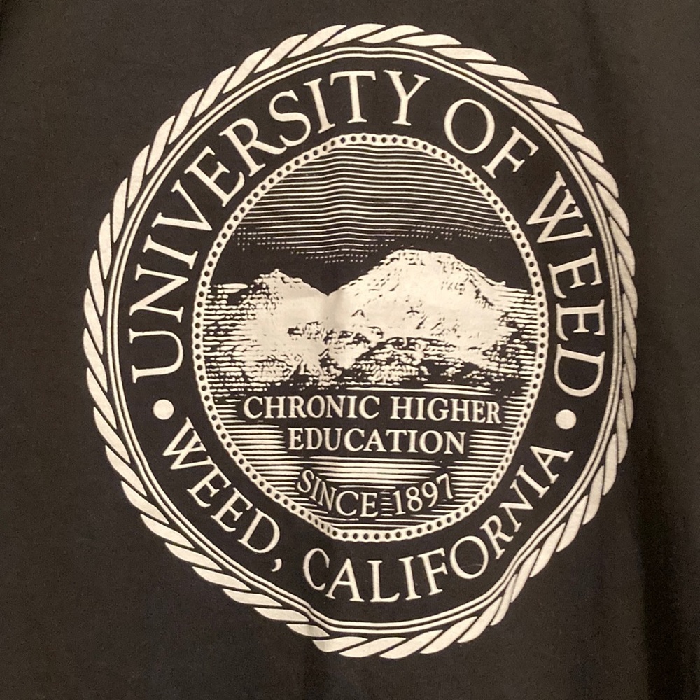 “University of Weed” novelty tee